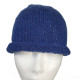 Rolled Cozy Beanie Hat Blue