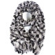 Black Fluffy Ombre Scarf