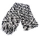 Black Fluffy Ombre Scarf