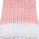 Multicolored Knit Scarf Pink Blue White