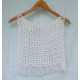 Beach Coverup White Mesh Top