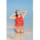 Cover Up Mesh Crop Top - Orange