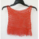 Cover Up Mesh Crop Top - Orange