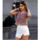 Candycane Mesh Crop Top
